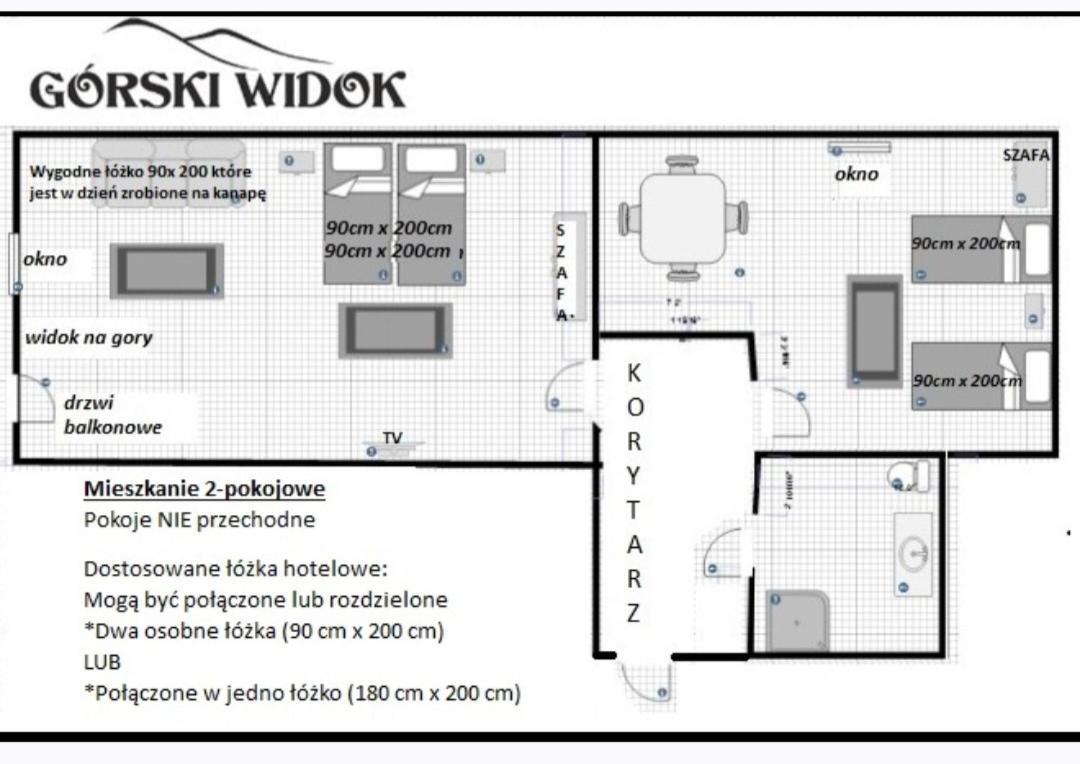 Gorski Widok Karpacz Apartamenty I Pokoje- Salon Kominkowy Luaran gambar