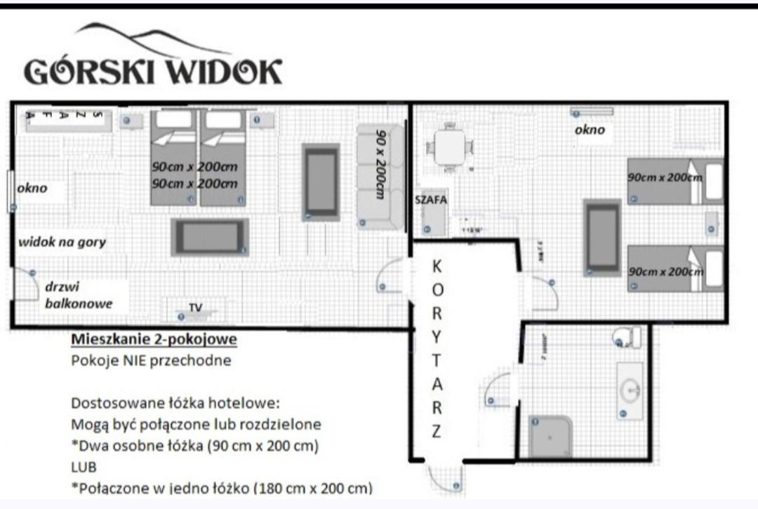Gorski Widok Karpacz Apartamenty I Pokoje- Salon Kominkowy Luaran gambar
