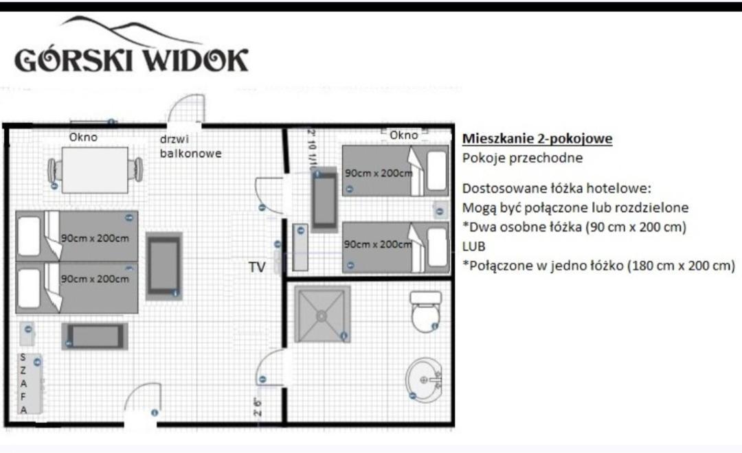 Gorski Widok Karpacz Apartamenty I Pokoje- Salon Kominkowy Luaran gambar